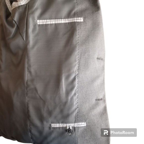 Saddlebred Gray Blazer Suit Jacket Coat Size 42L - Picture 5 of 13